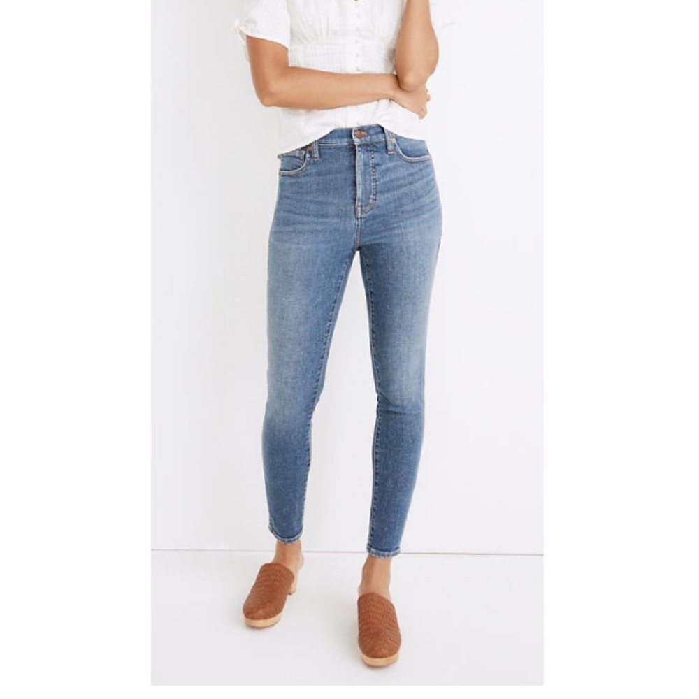 Madewell Women's 9" Mid-rise Light Wash Skinny Jeans Size 27 Style MB331